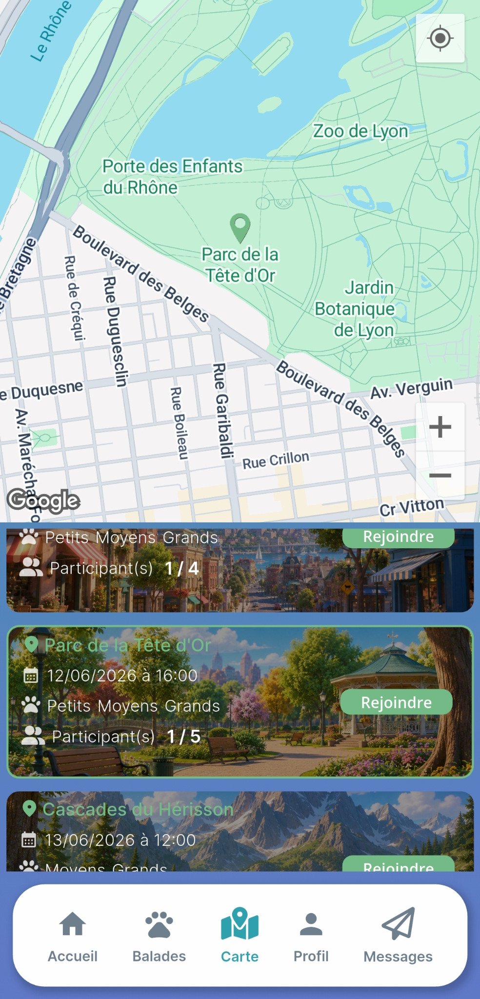 Carte des balades Sniffly